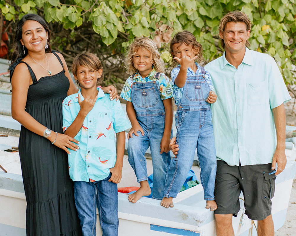 Collin and Yaya Walker with their kids