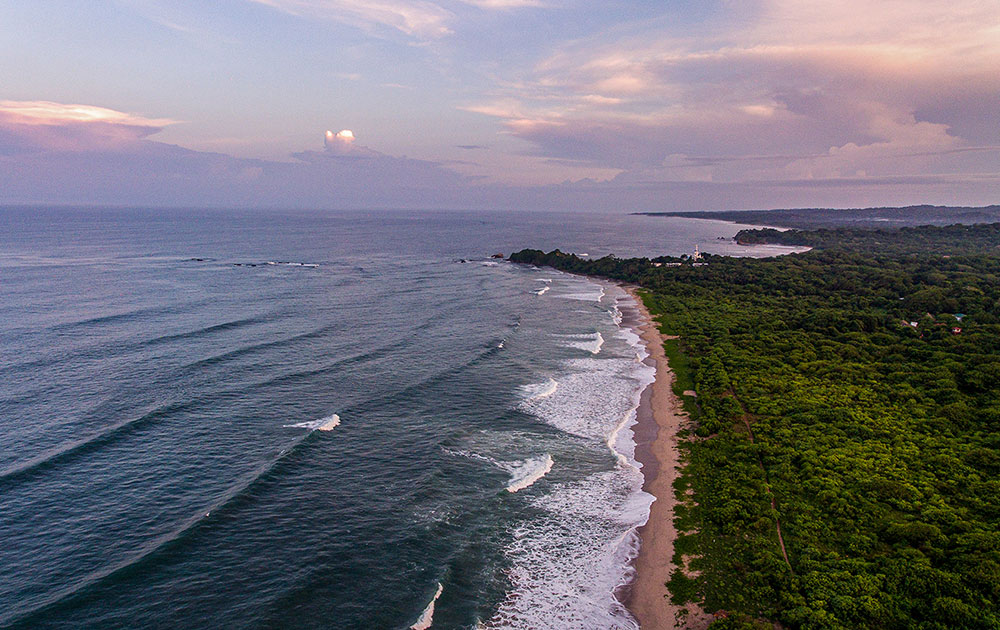 Nosara, Costa Rica Coastline Aerial View