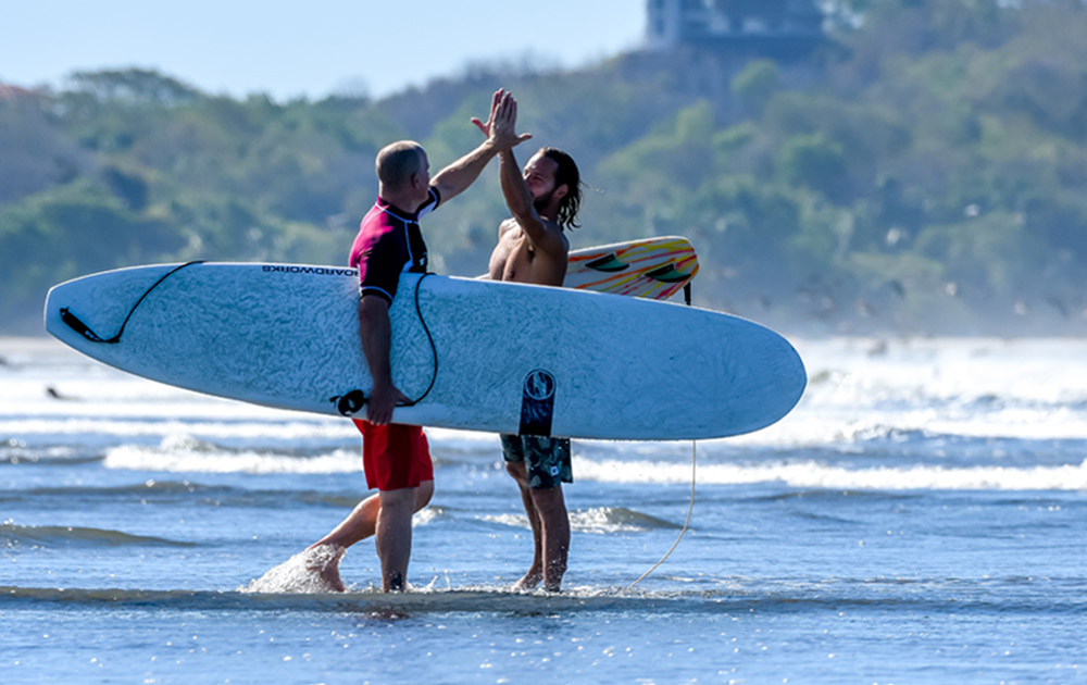 Playa Guiones Surf Lesson High Five