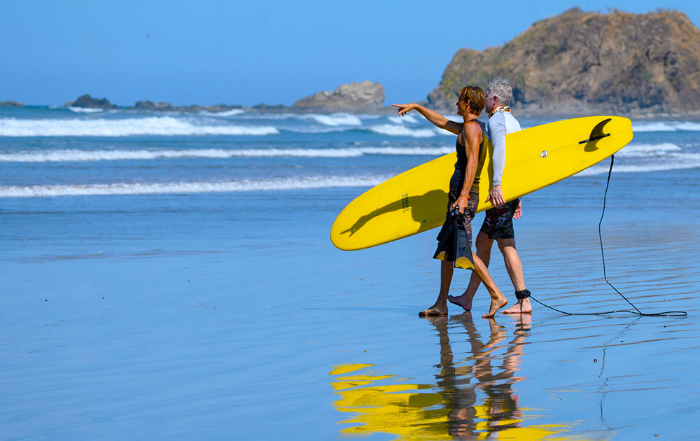 Private surf lesson at Playa Guiones in Nosara, Costa Rica
