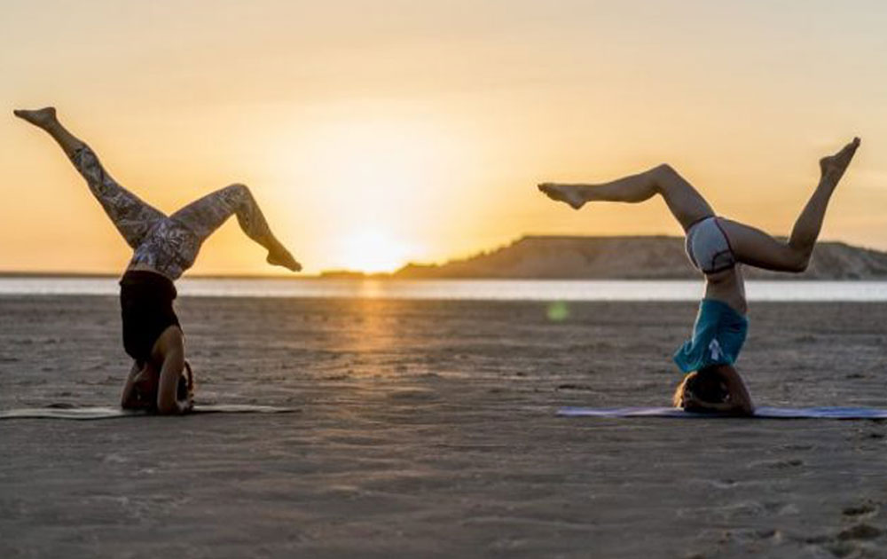 Sunset yoga in Nosara, Costa Rica